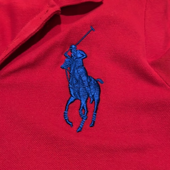 Polo Ralph Lauren Red Big Pony Polo Dress Size Medium - Picture 3 of 10